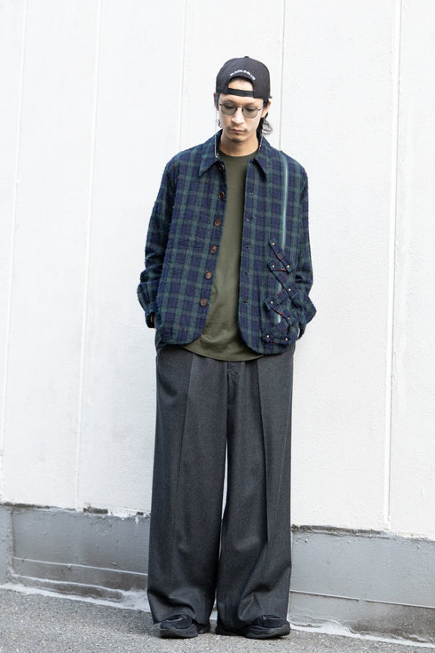 【YUTA MATSUOKA】"Fork Needle Punch Coach Jacket"